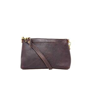 Portland Leather Goods Classic Poppy Crossbody Coldbrew Brown Full Grain Leather